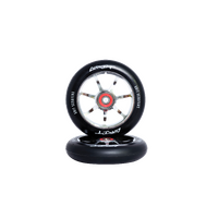Grit 10R Wheels - 110x24mm Silver /Black PU (Pair)