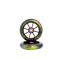 Grit 110mm Gold Sparkle Clear PU Wheels (Pair)