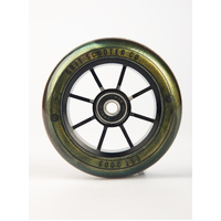 Alloy 100mm Wheel - Gold Urethane with Black Core(Pair)